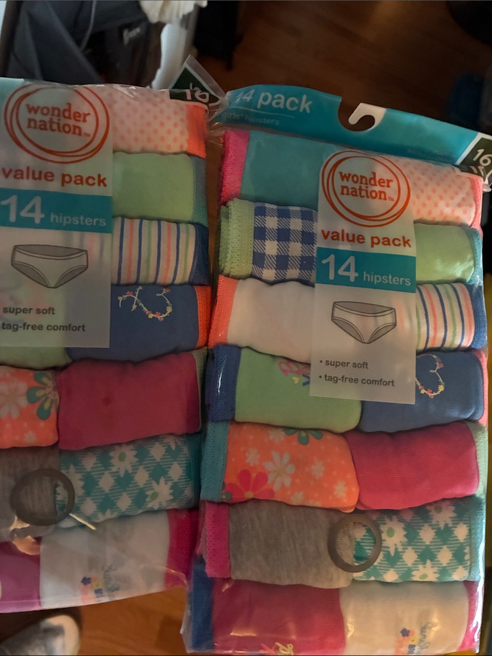Kids Hipster Underwear size 16 2 packs of 14. 28 hipsters in an order